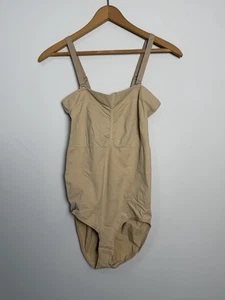 Women’s Compression Wear Size XL Nude Shapewear Body Suit Adjustable Straps Open - Picture 1 of 7