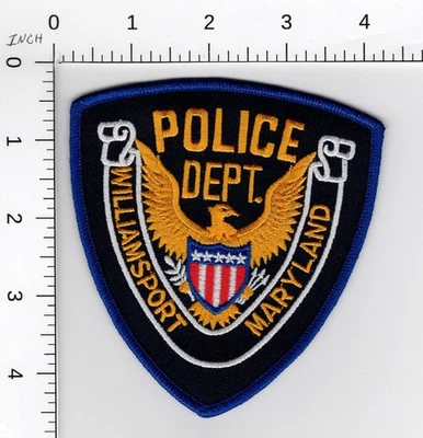 WILLIAMSPORT MARYLAND ( STOCK EAGLE ) COLLECTIBLE POLICE PATCH - Image 1 of 2