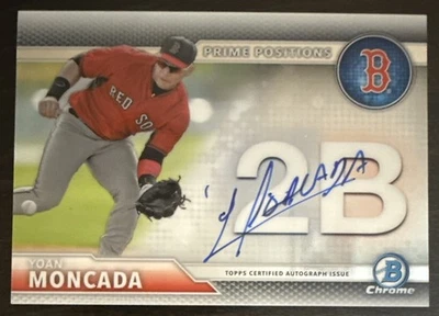Yoan MONCADA🔥2017 Bowman Chrome RC Prime Positions AUTO #PPA-YM 70/250 Red Sox Foto 1 de 3