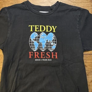 Teddy Fresh Since 1 Year Ago Black T Shirt Size Large - Picture 1 of 10