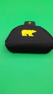 Golden Bear Mallet Putter GOLF CLUB COPRICAPO nero/oro tessuto MAGNETICO - Foto 1 di 8
