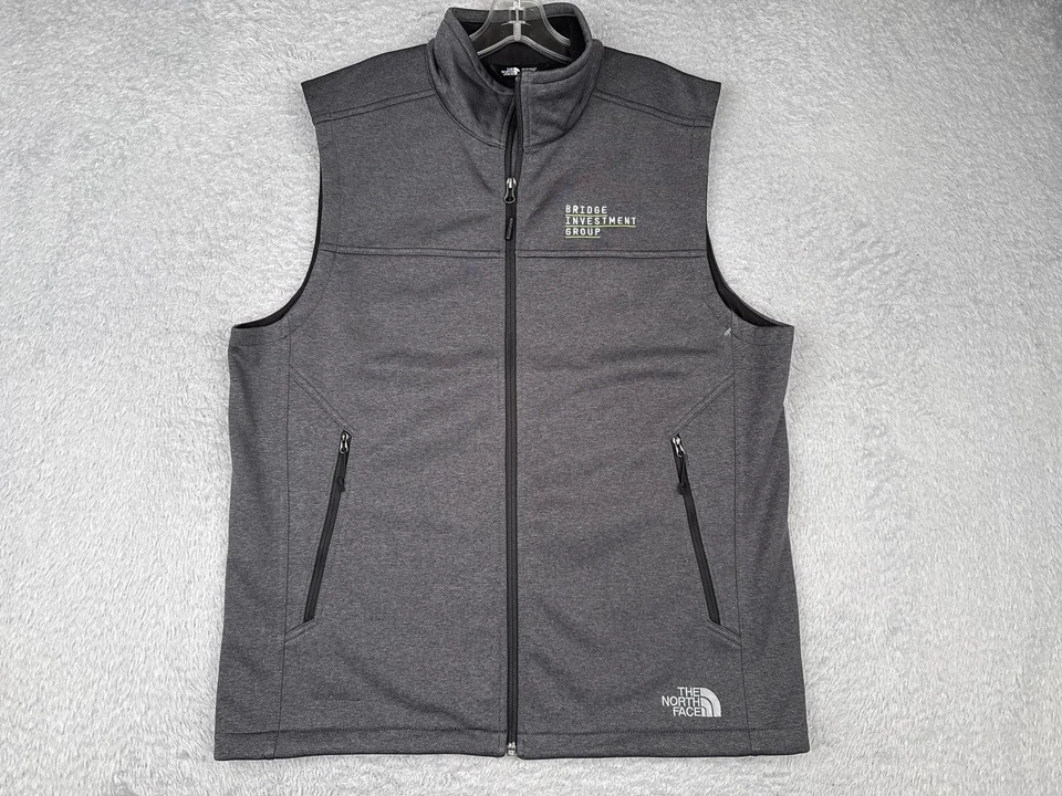 The North Face WindWall Vest Mens Large Gray Softshell Full Zip Apex Golf - Image 1 of 4