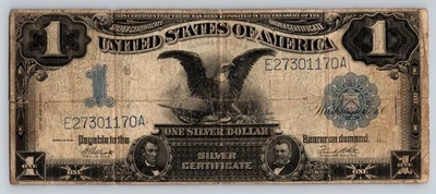 1899 One Dollar Silver Certificate BLACK EAGLE Blue Seal $1 Bill US Elliot/White - Image 1 of 2