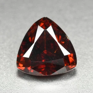 1.98Ct Superb Trillion Cut 7.6 x 7.4 MM 100% Natural Orange Red Spain Sphalerite - Picture 1 of 5