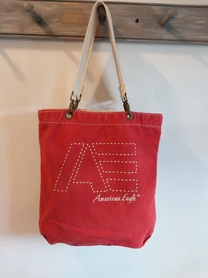Bolso de Mano American Eagle Outfitters Lona Roja De Colección Y2K Años 2000 Foto 1 de 4