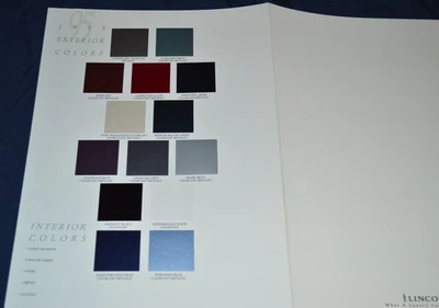 Lincoln Mark VIII 1995 colores fichas especificaciones distribuidor original póster desplegable-95 MK 8 Foto 1 de 2