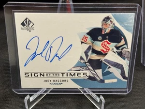 2024-25 SP Authentic Joey Daccord Sign of the Times On Card Auto #SOTT-DA KRAKEN - Picture 1 of 2