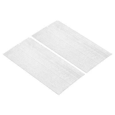 2pcs 8"x4" 304 Stainless Steel Perforated Sheet 0.06" Hole Metal Mesh Plate Foto 1 de 4