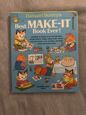 Richard Scarry’s Best Make-It Book Ever Never Used Rare 1977 - Excellent - Image 1 of 4