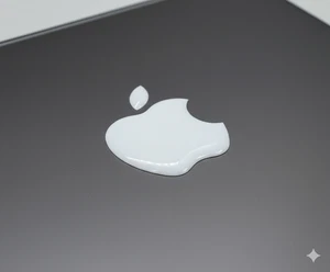 2 pezzi, adesivo gel a cupola 3D del logo Apple, dimensioni circa 35x30mm, bianco - Foto 1 di 8