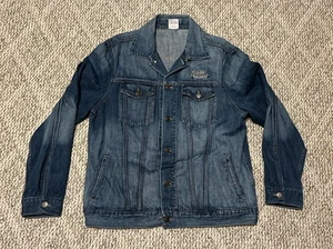 House of Blues Chicago Trucker Jacke Blau Denim Medium Wash Bestickt Gr. M - Bild 1 von 15