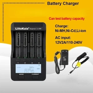 New LCD 3.7V/1.2V AA/AAA Battery Charger with Screen+12V2A Adapter Electric,USB - Picture 1 of 14