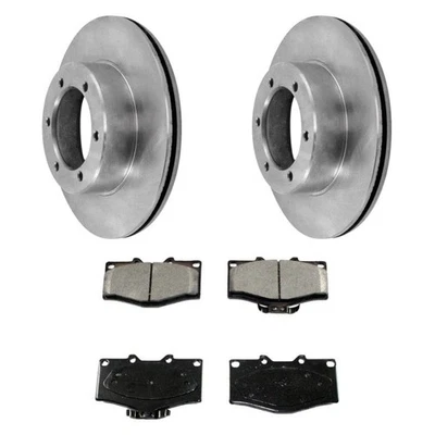 For Toyota 4Runner 88-91 DuraGo Plain Front Brake Kit w Ceramic Pads - Image 1 of 4