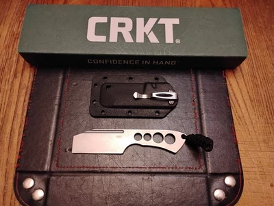 CRKT Razel Chisel Fixed Blade Cleaver Knife 2" 8CR13MOV S.S Blade Sheath 2.0 OZ - Image 1 of 4