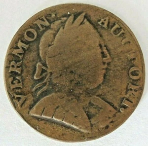 1787 VERMONT COPPER RR 14 F/VF NICE S-591 - Picture 1 of 3