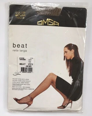 Meia-calça OMSA Beat Rate Larga rede larga natural M 1 - 2 bege Itália - Imagem 1 de 4