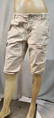 Pantalones Cortos DKNY Jeans Petites Beige Caqui Carga Talla 6P PEQUEÑOS USADOS Foto 1 de 4