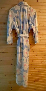 Vintage Saybury Womens Floral Long House Dress Coat Robe Belted Size Petite - Picture 1 of 5