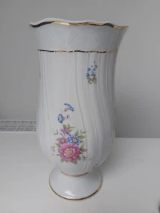 HOLLOHAZA - HUNGARY - VASE - BLUMEN - GOLDRAND - Imagen 1 de 3