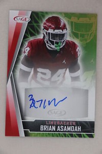 Brian Asamdah - 2022 Sage Football High Series Red Rookie Autograph 