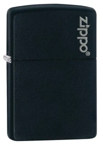 Zippo Classic Black Matte with Zippo Logo Windproof Pocket Lighter, 218ZL - Picture 1 of 6