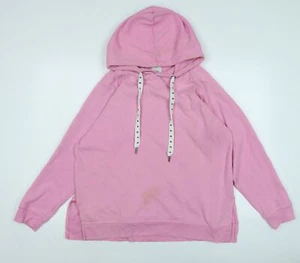 Only Womens Pink Cotton Pullover Hoodie Size XL - Logo - Picture 1 of 10