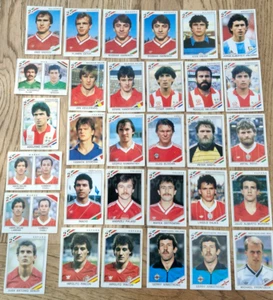 31 X UNUSED PANINI MEXICO 86 VARIOUS PLAYER STICKERS WITH INTACT BACKINGS - Picture 1 of 6
