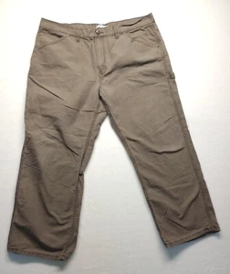 Blue Mountain Mens Green Brown Olive Carpenter Work Pants Rugged Durable Sz 42  - Picture 1 of 9