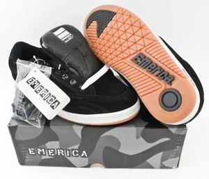 Emerica EXIT Skateboard Skate BMX Shoes US 11 black white NOS BLEMISHED - Picture 1 of 15