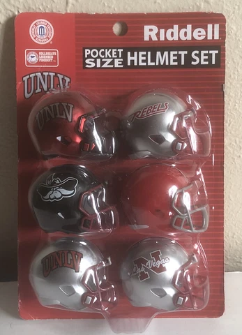 Riddell UNLV Rebels Team Set Pocket Pro Size Helmet College Football NCAAF Vegas Cover