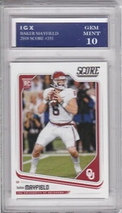 BAKER MAYFIELD ROOKIE CARD 2018 Score RARE GEM MINT 10 $$ RC Cleveland Browns! - Picture 1 of 1