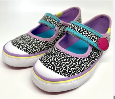 Новый Keds Harper Мэри Джейн плоский, черный печать/неоновый, размер 8 М новый без коробки - Изображение 1 из 4