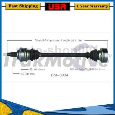 Junta de eje CV trasero derecho TrakMotive para BMW 330i 2005 2004 2003 2002 2001 Foto 1 de 2