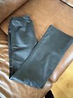 womens black leather pants size 10