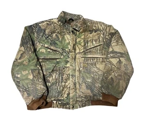 Vintage Duxbak Jacket XLarge Realtree Camo Full Zip Down Filled Hunting USA - Picture 1 of 9