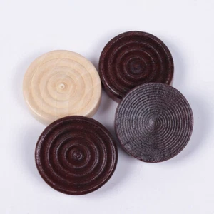 24Pcs Wooden Chess Game Accessories Backgammon Draughts Checkers Checker Pieces - Picture 1 of 12