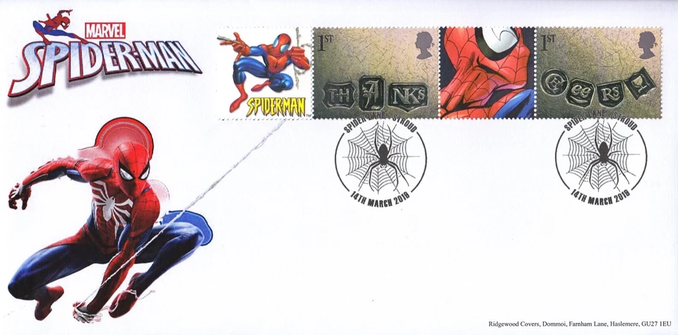 GB 2019 - Spiderman Smilers - 50th Anniversary Special Hand Stamp Cover   - Image 1 of 1