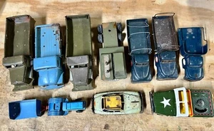 Vintage Konvolut 10 japanische Blechfahrzeuge Armee/Luftwaffe - Bild 1 von 15