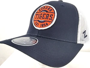 NEW Auburn Tigers AU Black Patch Zephyr Mesh Snapback Trucker Hat Adult OSFM - Picture 1 of 9