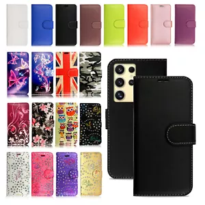 Flip Leather Phone Case for Samsung S25 S24 S23 Ultra S22 S21 S20FE Wallet Cover - Picture 1 of 29