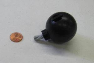 Lego Duplo Black Bomb W/ Fuse Vintage 7880 Big Pirate Ship Part Rare! - Picture 1 of 3