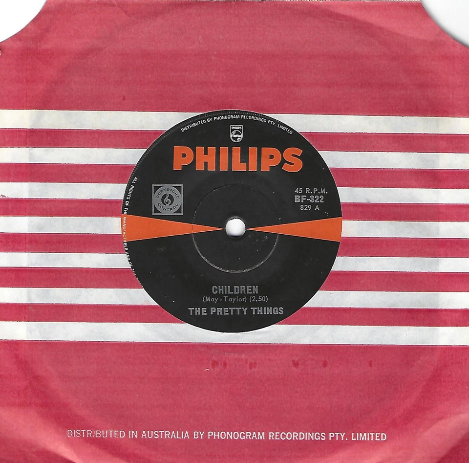 The Pretty Things CHILDREN Australian 1967 PHILIPS Records RARE 7" SINGLE - Image 1 of 1