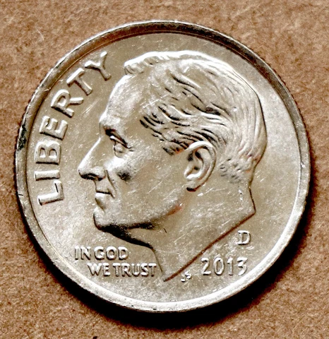 2013 D Roosevelt Dime BU Cover