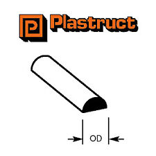 Plastruct 90881 (MRH-60P) Half Round Rod 1.6mm 10pc