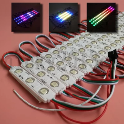 12V WS2811 Addressable LED Pixel Module Light Stip 5050 RGBIC 3LEDs Dream Color - Image 1 of 4