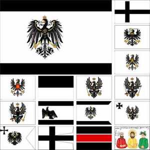 Drapeau allemand Prusse ordre teutonique royaume d'État ducal roi civil guerre widewuto