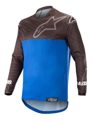 Camiseta deportiva Alpinestars Motocross/Dirt Bike, negra y azul, 2XL/XXL Foto 1 de 4