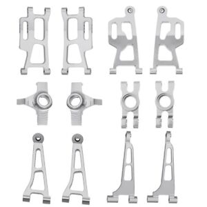 Metal Steering Cup Upper and Lower Swing Arm Kit for 1/14 MJX 14210 14209 RC Car