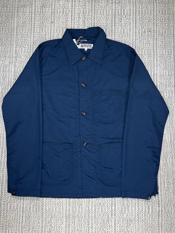 ENGINEERED GARMENTS Utility Jacket, MEN'S EXTRA LARGE, Workaday, Navy Nylon, USA - Image 1 of 4
