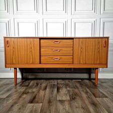 Credenza Schreiber retrò vintage metà secolo moderna - teak scandi danese